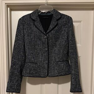 Elie Tahari Black, Cream and Blue Blazer